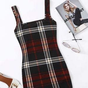 Plaid body-con dress